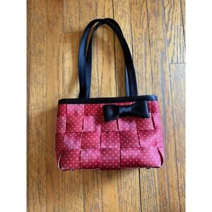 Harveys Original Seatbelt Bag Purse Disney Minnie Mouse Big Black Bow EUC